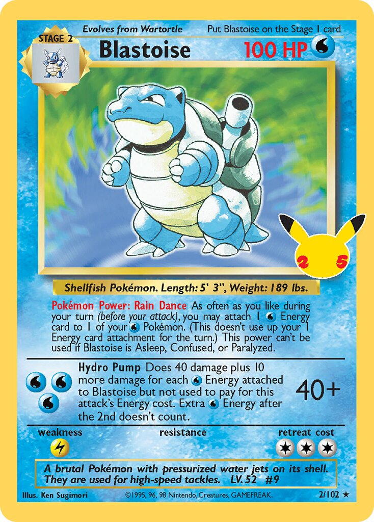Blastoise - Celebrations: Classic Collection #2/102