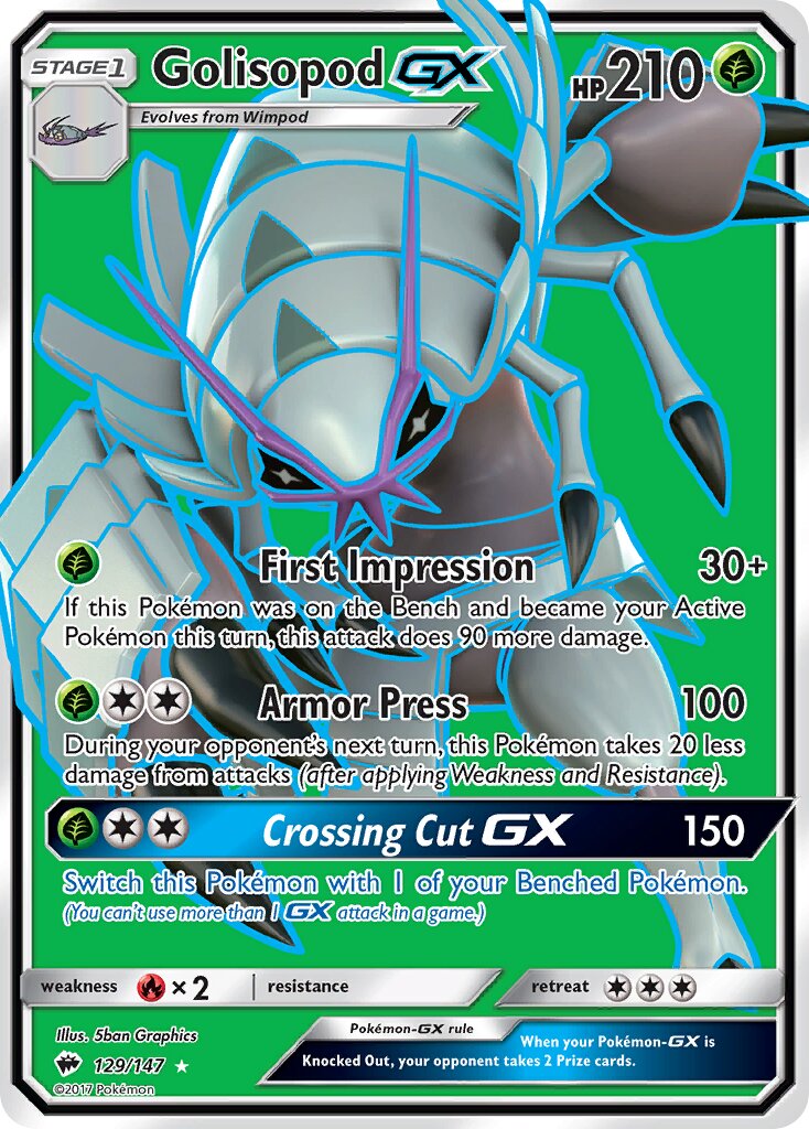 Golisopod GX (Full Art) - Burning Shadows #129/147