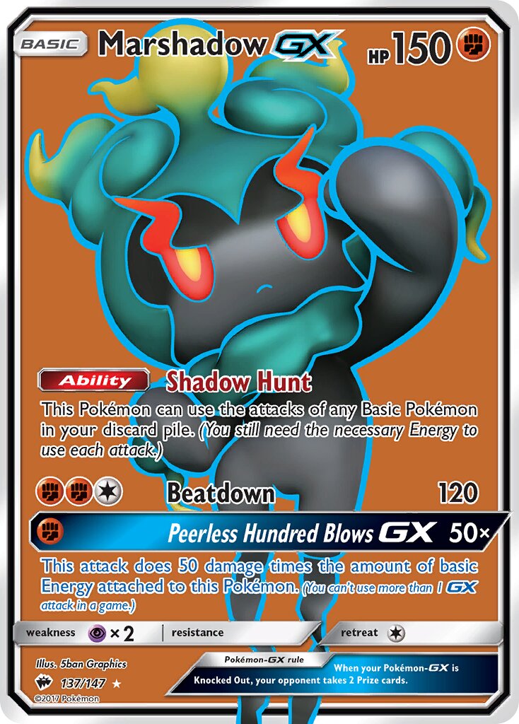 Marshadow GX (Full Art) - Burning Shadows #137/147