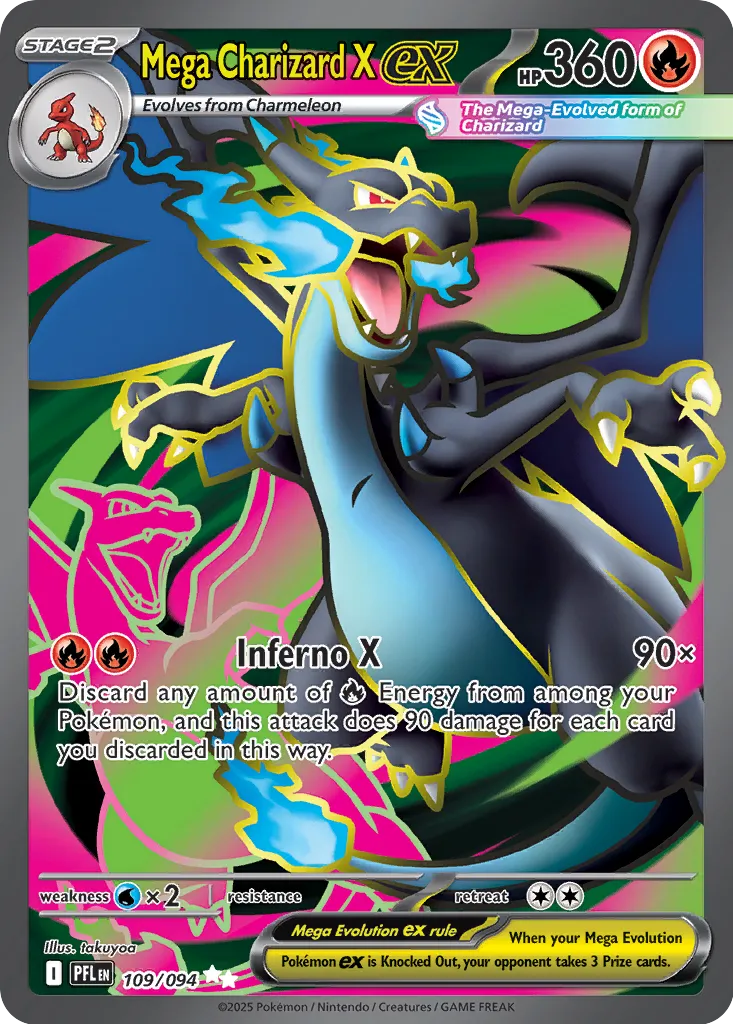 Mega Charizard X ex - Phantasmal Flames #109/094