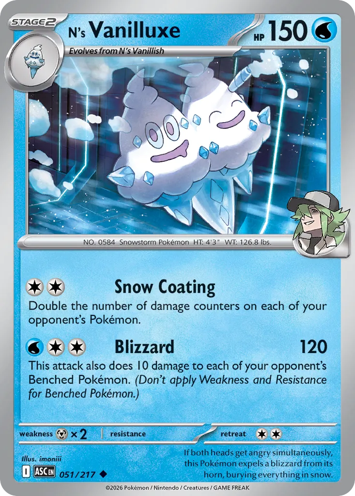 N's Vanilluxe (Poke Ball) - Ascended Heroes #051/217