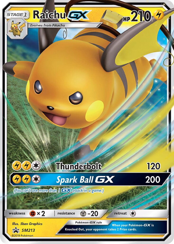 Raichu GX - Sun & Moon Promo #SM213