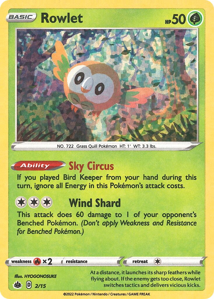 Rowlet - McDonald's Promos 2022 #02/15