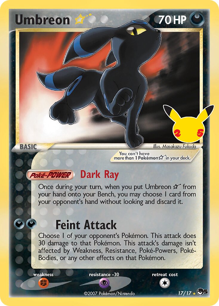 Umbreon Gold Star - Celebrations: Classic Collection #17/17