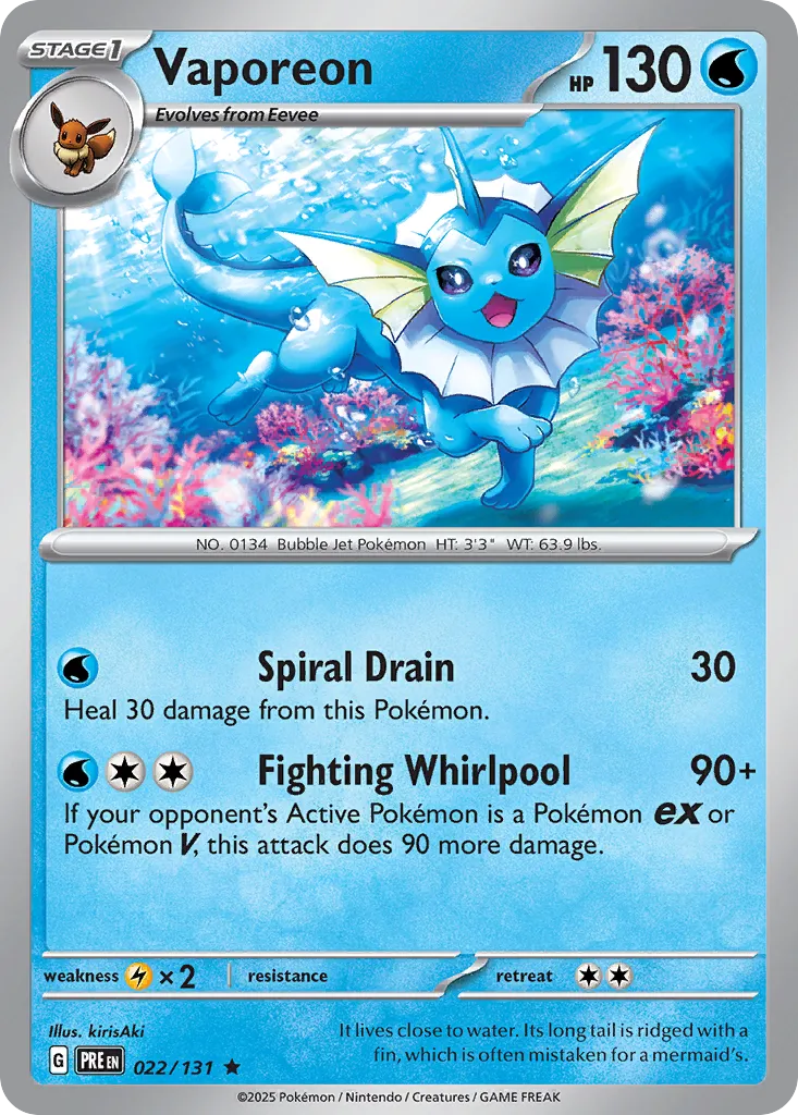 Vaporeon - Prismatic Evolutions #022/131