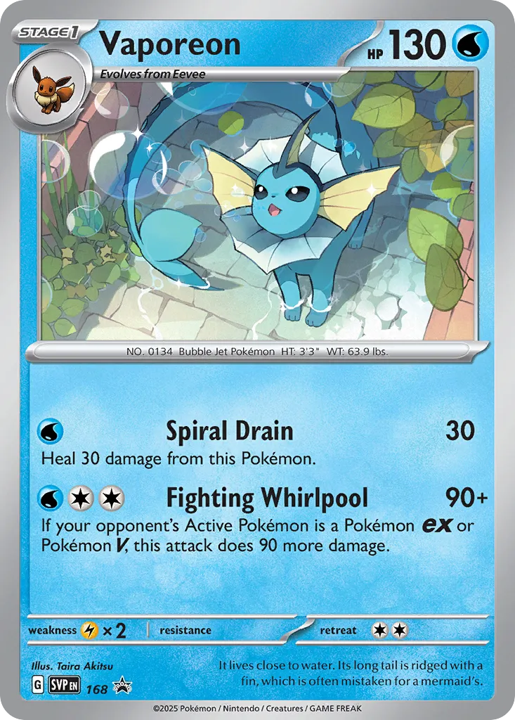 Vaporeon (Cosmos Holo) - Scarlet & Violet Promo #168